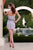 MNM Couture - 6072 Pleated Sweetheart Mini Dress In Gray