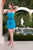 MNM Couture - 6072 Pleated Sweetheart Mini Dress In Blue