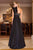 MNM Couture - 6633 Feather Accented A-line Dress In Black
