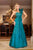 MNM Couture - 6633 Feather Accented A-line Dress In Green