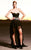 MNM Couture - 7017 Jeweled Sweetheart High Low A-line Dress in Black