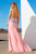MNM Couture - 7310 Bejeweled Straight Sheath Dress in Pink
