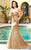MNM Couture - 7373 Beaded Sweetheart Trumpet Dress in Gold