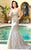 MNM Couture Beaded Sweetheart Trumpet Dress 7373 - 1 pc Grey In Size 20 Available