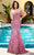 MNM Couture - 7373 Beaded Sweetheart Trumpet Dress in Pink