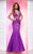 MNM Couture - 7449 Embellished Halter Mermaid Dress in Purple