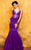 MNM Couture - 7449 Embellished Halter Mermaid Dress in Purple