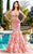 MNM Couture - 7662 Two Piece Jeweled Mermaid Dress in Pink