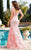 MNM Couture - 7662 Two Piece Jeweled Mermaid Dress in Pink