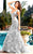 MNM Couture - 7662 Two Piece Jeweled Mermaid Dress in Silver