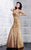 MNM Couture - 8112 Luscious Lace Embellished Evening Gown in Gold