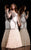 MNM Couture - 8221 Crystal Encrusted Illusion Evening Gown in Brown and Gold