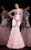 MNM Couture - 8221 Crystal Encrusted Illusion Evening Gown in Pink