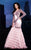 MNM Couture - 8221 Crystal Encrusted Illusion Evening Gown in Pink