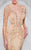 MNM Couture - 9555W Crystal Embellished Long Sleeves Trumpet Gown in Gold