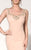 MNM Couture - C1205 Bedazzled V-neck Trumpet Dress in Pink