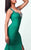 MNM Couture - C1205 Bedazzled V-neck Trumpet Dress in Green