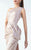 MNM Couture - G0705 Ruched One Shoulder Sheath Dress in Neutral