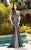 MNM Couture - JD005 Embellished Square Neck Sheath Dress in Silver