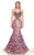 MNM Couture - KH073 Beads and Rhinestone Embellished Mermaid Gown in Purple