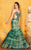MNM Couture - KH073 Beads and Rhinestone Embellished Mermaid Gown in Green