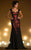 MNM Couture - L5015 Sweetheart Neck Floral Lace Long Gown in Red and Black