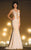 MNM Couture - L5016 Beaded Sleeveless Halter Trumpet Gown in Neutral