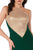 MNM Couture - N0014 Sleeveless Illusion Metallic Trumpet Gown in Green