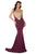 MNM Couture - N0014 Sleeveless Illusion Metallic Trumpet Gown in Purple
