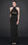 MNM Couture - N0052 Sleeveless Halter Ruffled Long Gown in Black