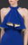 MNM Couture - N0052 Sleeveless Halter Ruffled Long Gown in Blue