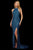 Sherri Hill - 53131 Fully Beaded Racerback Sheath Evening Dress In Blue and Green