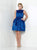 Social Occasions - 215800 Bateau Neck A-Line Dress in Blue