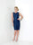 Social Occasions - Two-Piece Lace Illusion Jewel Neck Dress 215803 in Blue