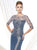 Ivonne D - Rosette Illusion Mermaid Gown 215D09 in Blue