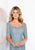 Mon Cheri 116846 Lace Knee Length Sheath Dress In Light Blue