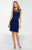 Social Occasions by Mon Cheri - 116847 Three Tiered Cocktail Dress in Blue