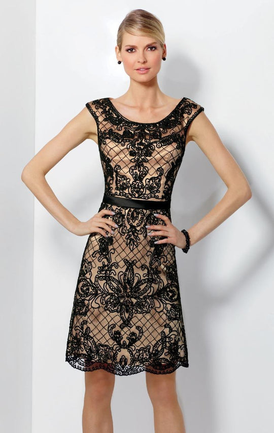 Social Occasions by Mon Cheri - 116851 Dress in Black and Neutral