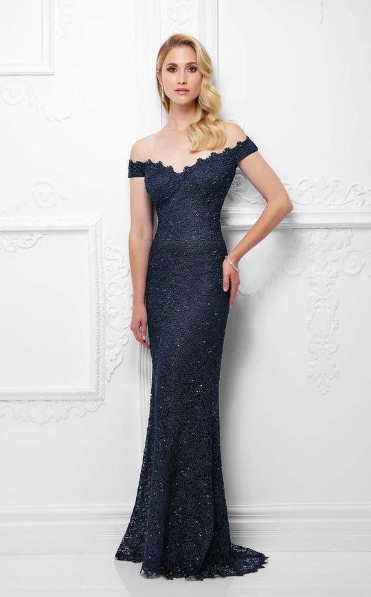 Montage by Mon Cheri - 117920 Fit And Flare Gown in Black