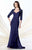 Montage by Mon Cheri - A-Line Evening Gown with Lace Mock Wrap 214943 In Blue