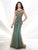 Montage by Mon Cheri - Taffeta Long Trumpet Gown 215911 In Brown and Green