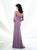 Montage by Mon Cheri - Ruched Beaded Gown in Navy Blue 215919W in Purple