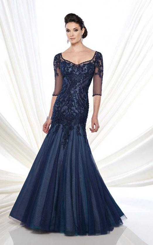 Ivonne D by Mon Cheri - 215D02 Dress in Blue