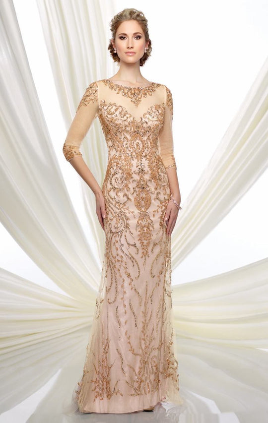 Ivonne D by Mon Cheri - 216D42 Dress in Gold