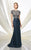 Ivonne D by Mon Cheri Long Mikado Fit and Flare Evening Dress 216D45 In Blue