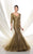 Ivonne D by Mon Cheri - V-Neck Tulle Trumpet Gown 216D50 in Gold