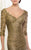 Ivonne D by Mon Cheri - V-Neck Tulle Trumpet Gown 216D50 in Gold