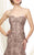 Ivonne D for Mon Cheri - 216D53 Strapless Beaded Lace Evening Gown in Mink
