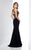 Social Occasions by Mon Cheri - 217833 Sleeveless Beaded Jewel Dress in Black and Gold