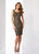 Social Occasions by Mon Cheri - 217845 Sequin Encrusted Cocktail Dress in Brown
